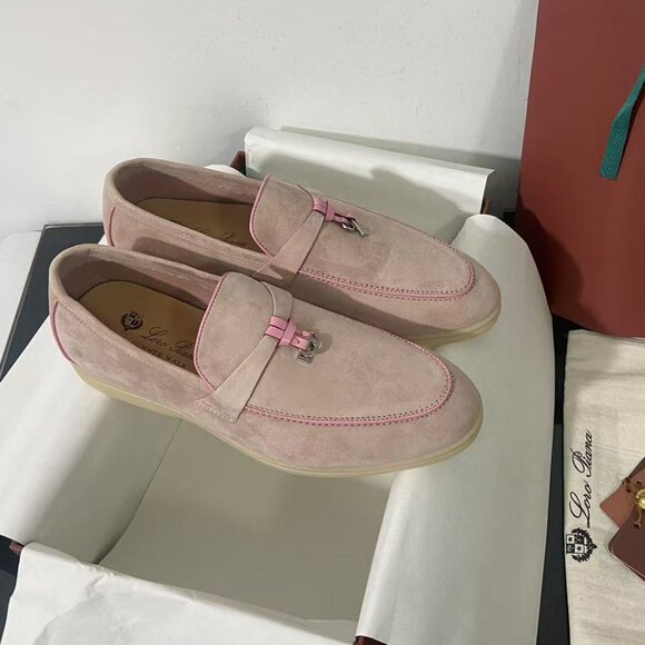 Loro Piana Women's SUMMER CHARMS WALK 13 SUEDE Loafers EU 37 - Picture 1 of 5